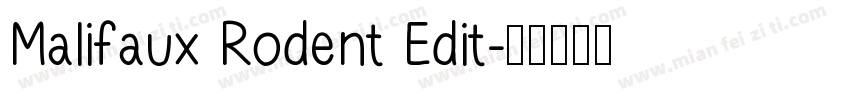 Malifaux Rodent Edit字体转换
